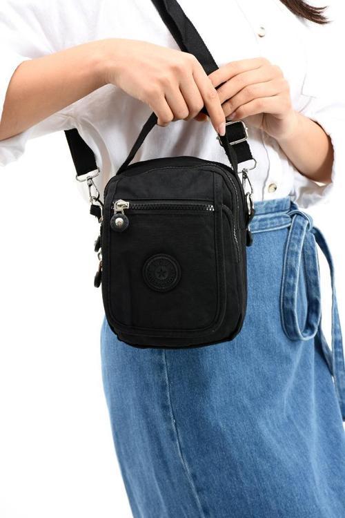 571 Collection Klinkır Kumaş Unisex Postacı Çanta Elde Tutma Çapraz Askılı Omuz Çantası 20*12 Cm