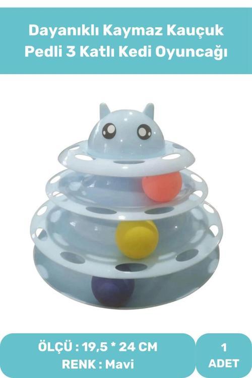 3 Katlı Kedi Oyuncağı Tower Of Tracks Dayanıklı Kaymaz Kauçuk Pedli