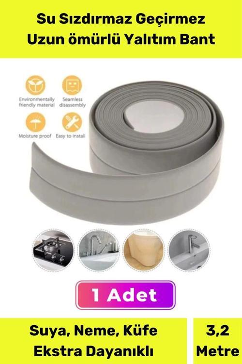Bant 3.2m Ekstra Güçlü Su Geçirmez Sızdırmaz Dayanıklı Yalıtım Tamir Küf Önleyici Gri
