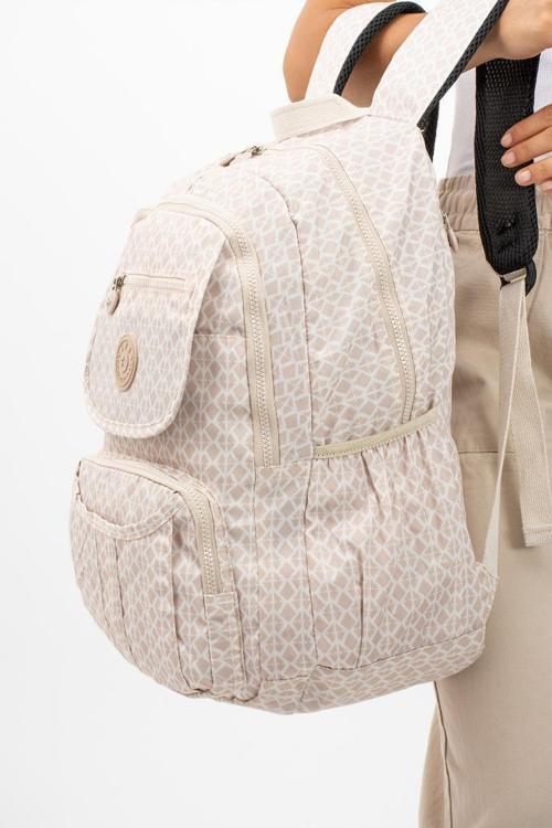 Lise Okul Sırt Çantası Çok Cepli Okul Çantası Hafif Klinkır Kumaş 43*30 Cm Seyahat Çantası