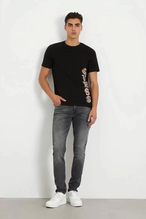 Erkek Yan Logolu Streç T-Shirt