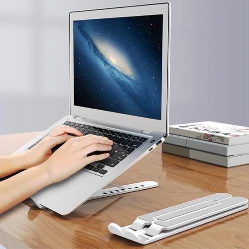 Ayarlanabilir Plastik Dizüstü Destek Tabanı Katlanabilir Taşınabilir Laptop Sehpası Yükseltici-Findit