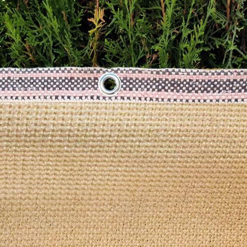 GÖLGELİK FİLE 1X8 METRE ÇİT FİLESİ %95 GÖLGE KORUMA KREM 95'LİK BAHÇE ÇİTİ HALKALI KUŞAKLI JÜT GÖLGELİK