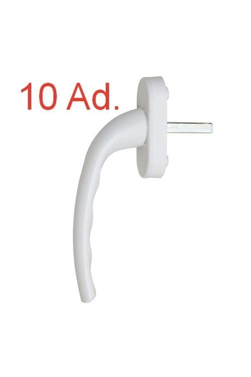 10 ADET Beyaz Pencere Kolu Alüminyum. Yerli Üretim. Kayapen Marka. 124 gram / Adet