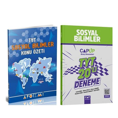 Apotemi TYT Sosyal Konu Özetli ve Çap Sosyal Deneme Seti 2 Kitap