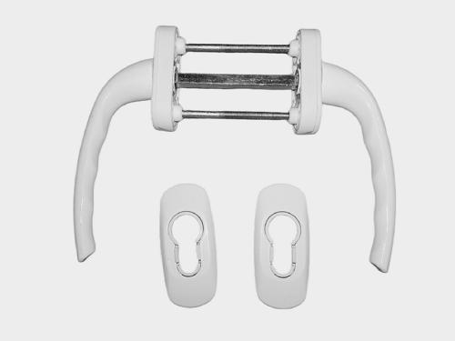 Pimapen Alüminyum Kapı ve Sürme Kolu, Barel Rozetli, BEYAZ, Çift Taraflı Kaya-Pen Marka