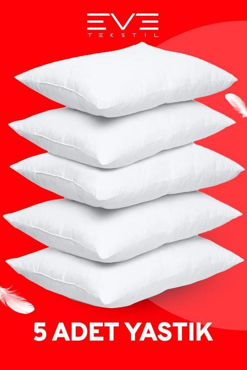 5 Adet Micro Silikon Elyaf Nonwoven Yıkanabilir Antialerjik Ev Ve Hotel Yastık 50x70cm 700 gr