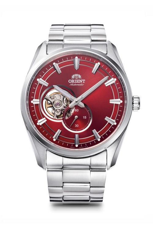 RA-AR0010R30B Kurmalı Otomatik Open Heart Çelik Gri Kırmzı Kadran 41 mm Erkek Kol Saati