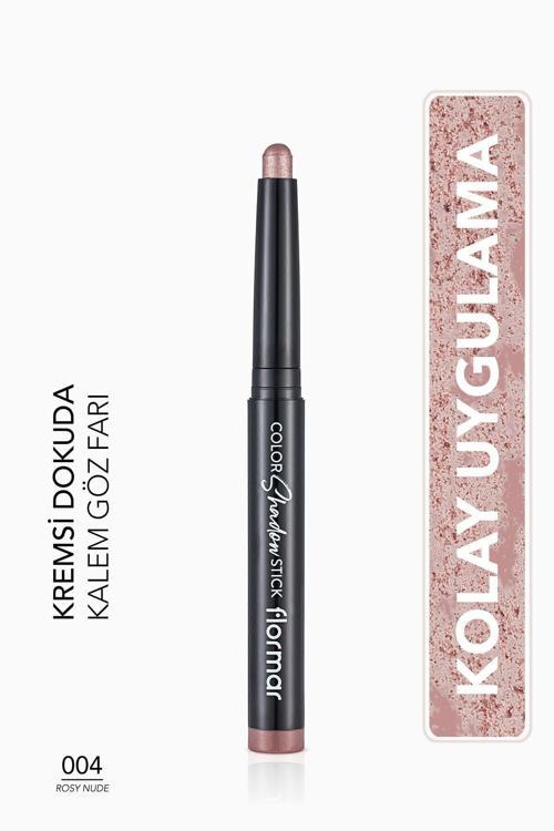 Suya Dayanıklı Işıltılı Kalem Far -Color Shadow Stick -004 Rosy Nude-8682536039444