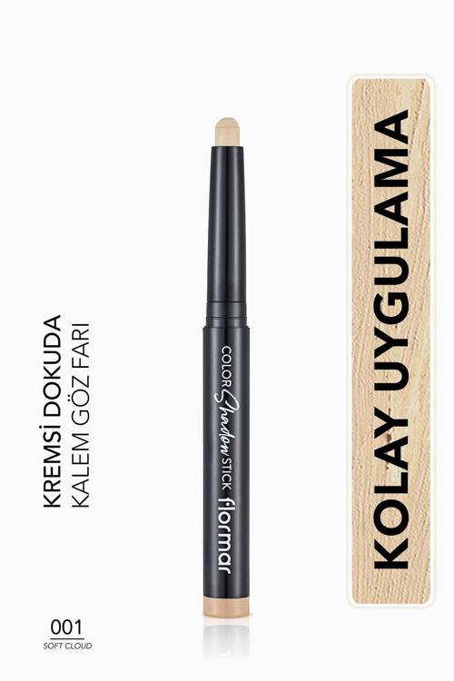 Suya Dayanıklı Işıltılı Kalem Far -Color Shadow Stick -001 Soft Cloud-8682536039413
