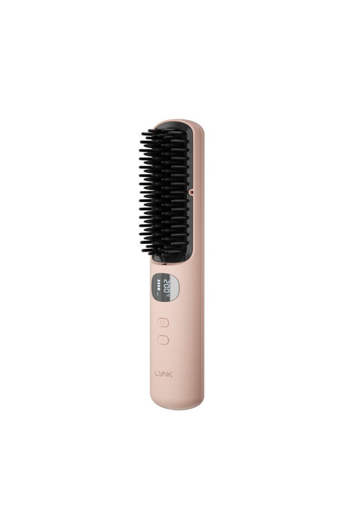 Mini Styler Pembe - Taşınabilir Şarjlı Saç Düzleştirici Isıtmalı Fön Tarak