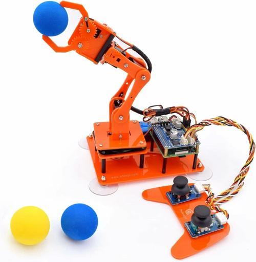 5-DOF Robotik Kol Kiti - Raspberry Pi ile Uyumlu - Turuncu