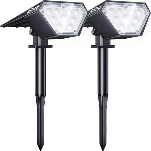 Güneş Enerjili Spot Işıkları, 12 LED - IP67 Su Geçirmez - 2 Adet
