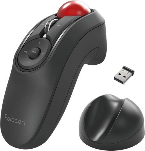 Relacon El Tipi Trackball Mouse, Başparmak Kontrolü, 2.4 GHz Kablosuz