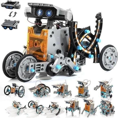 Çocuklar İçin 14'ü 1 Arada Güneş Enerjili Robot Eğitim Seti