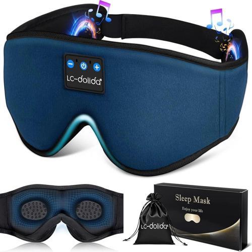 3D Uyku Maskesi - Bluetooth Kablosuz Müzik - Lacivert
