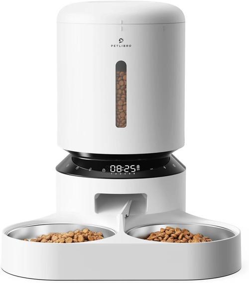 PETLIBRO İki Kedi ve Köpek İçin Otomatik Kedi Maması Dispenseri 5L - Beyaz