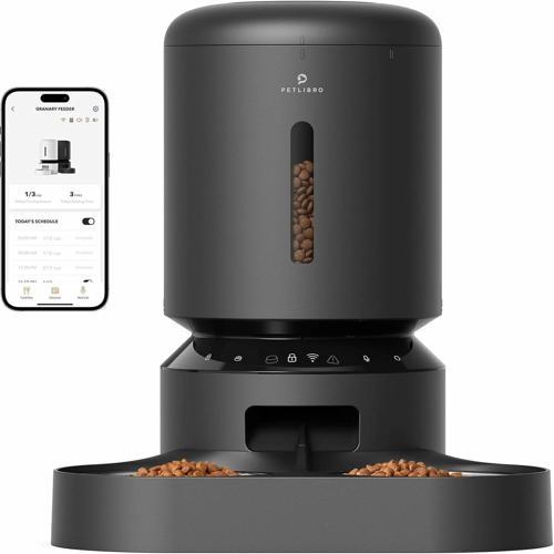 PETLIBRO Otomatik Kedi Mama Kapları, 5G WiFi Evcil Hayvan Besleyici - Siyah