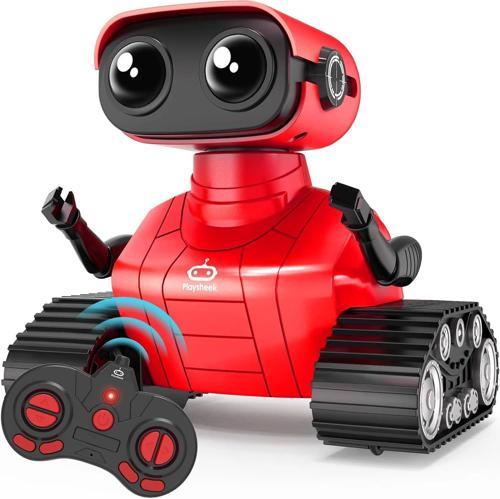 Uzaktan Kumandalı Robot Oyuncak Şarj Edilebilir Emo Robot - Kırmızı