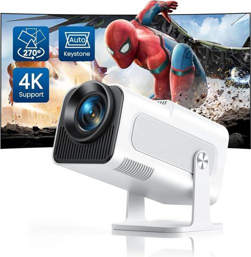 Yerel HD 1080P Açık Hava Taşınabilir Projektör, 20000 Lümen - 270 Derece Stand