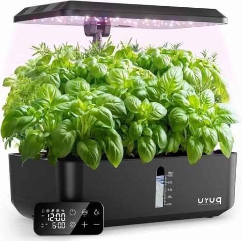 Topraksız Yetiştirme Sistemi - 12 Pods - Uzaktan Kumandalı - Siyah