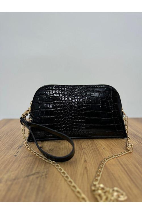 ZİNCİRLİ ÇAPRAZ OMUZ ASKILI EL ÇANTASI