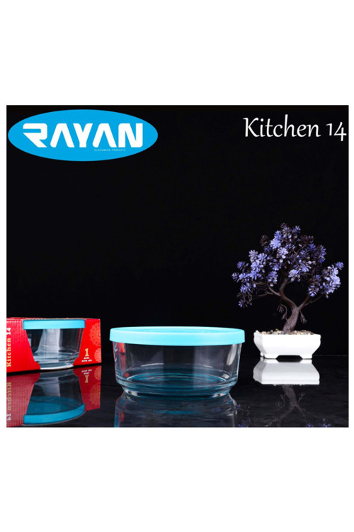 Kitchen Plastik Kapaklı 14 Cm Saklama Kabı Cam