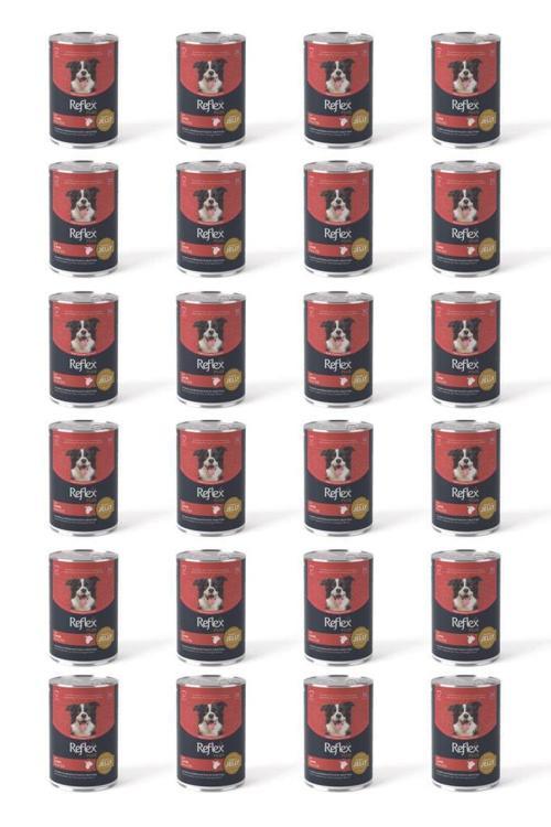 Jöle İçinde Et Parçacıklı Kuzu Etli Yetişkin Köpek Maması 400 Gr*24 Adet