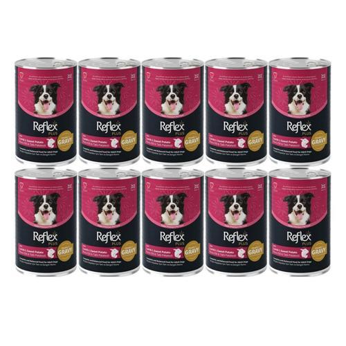 Kuzu ve Tatlı Patates Et Parçacıklı Soslu Köpek Konservesi 400 Gr*10 Adet