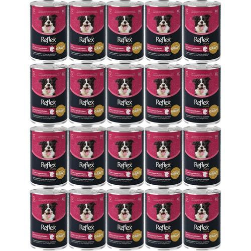 Kuzu ve Tatlı Patates Et Parçacıklı Soslu Köpek Konservesi 400 Gr*20 Adet