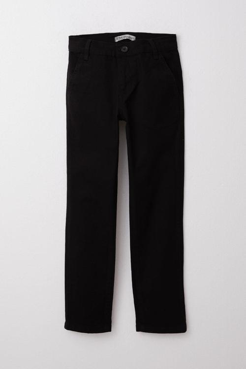 Erkek Çocuk Pantolon Gabardin Basic 8-14 Yaş, Siyah