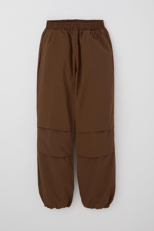 Kız Çocuk Paraşüt Jogger Paça Pantolon 6-12 Yaş, Koyu Kahve