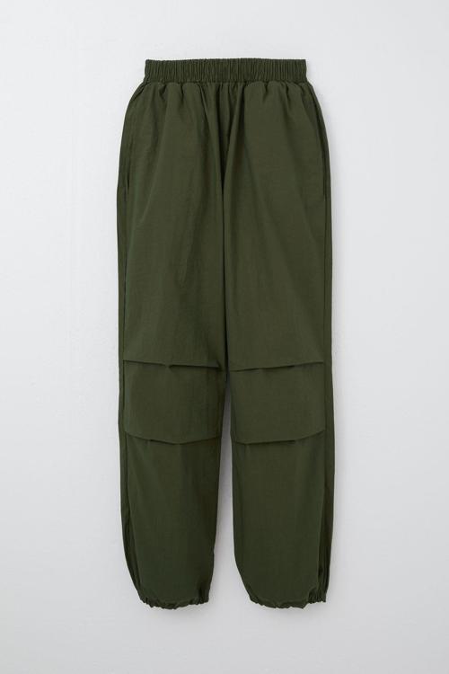 Kız Çocuk Paraşüt Jogger Paça Pantolon 6-12 Yaş, Haki Yeşil