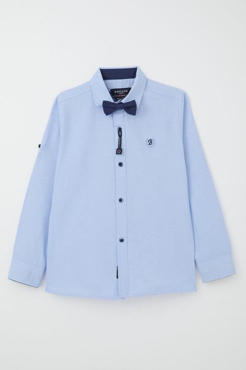 Erkek Çocuk Gömlek Papyonlu 8-12 Yaş, Açık Mavi