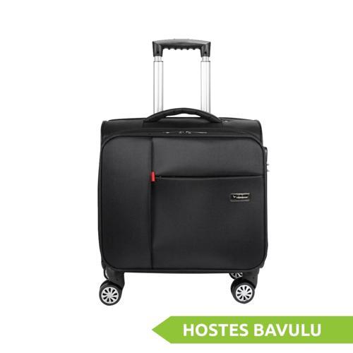 Carry-on Hostes Pilot Kabin Boy 15-17 inc Uyumlu Laptop Bölmeli Kumaş Valiz