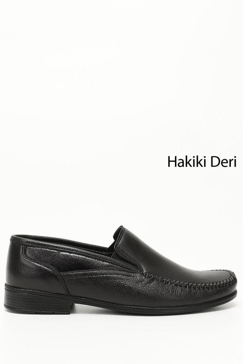 Erkek Siyah Hakiki Deri Ayakkabı