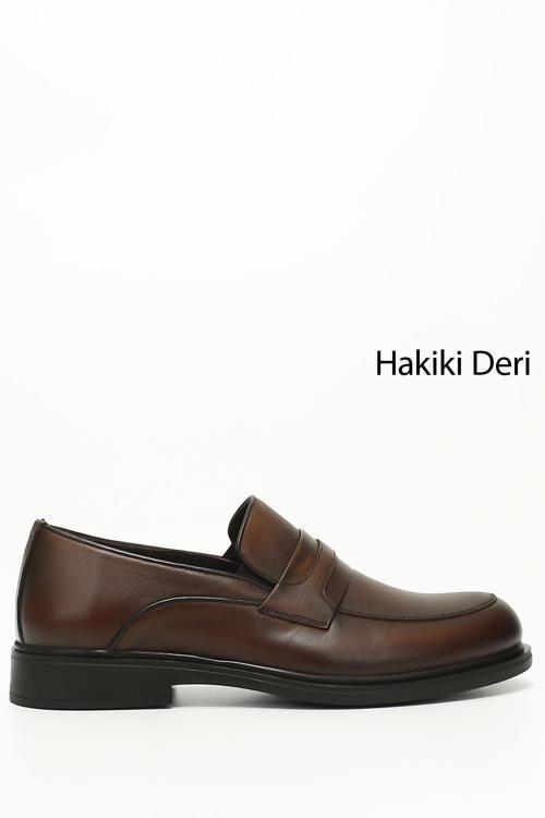 Erkek Taba Hakiki Deri Klasik Ayakkabı
