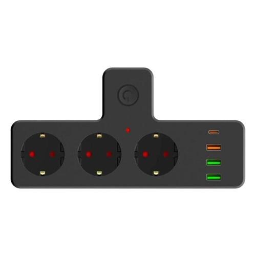 Grup Priz Termal Akım Korumalı 3 Adet Soket,3 Adet USB ve 1 Adet Type-C Girişli 20w Priz Model 3397