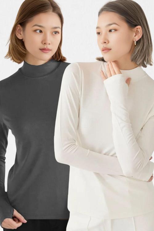 Kadın Beyaz Antrasit 2'Li Parmak Detaylı Ultra Soft Body