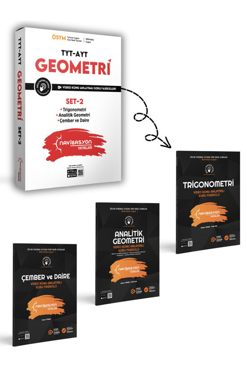 Navigasyon Yayınları Tyt - Ayt Geometri Seti-2 Kademeli İlerleme Fasikül Seti (Meb Müfredatına Uygun-Ösym Ayarında)