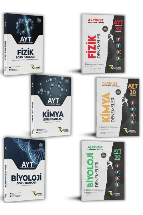 Rasyonel Yayınları Ayt Fizik-Kimya-Biyoloji Soru Bankaları- Fizik-Kimya-Biyoloji Aşamalı Deneme Setleri (Ösym Ayarında)