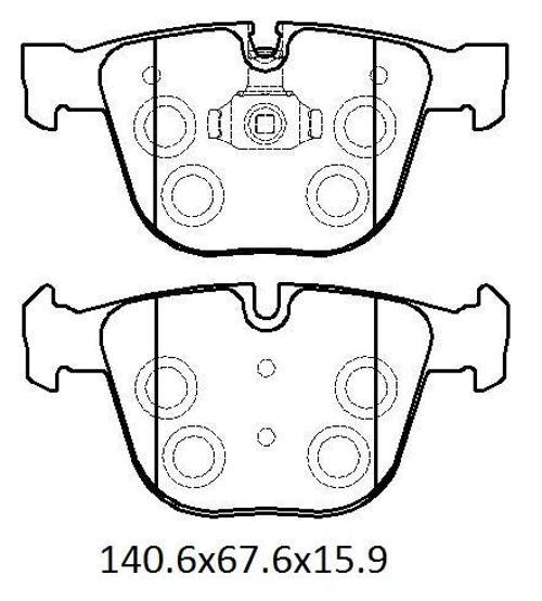 Bmw X5 E70 07/13 Arka Fren Balatası (Kablosuz)(di̇sk)(140.6x67.6x15.9)(bramax) 