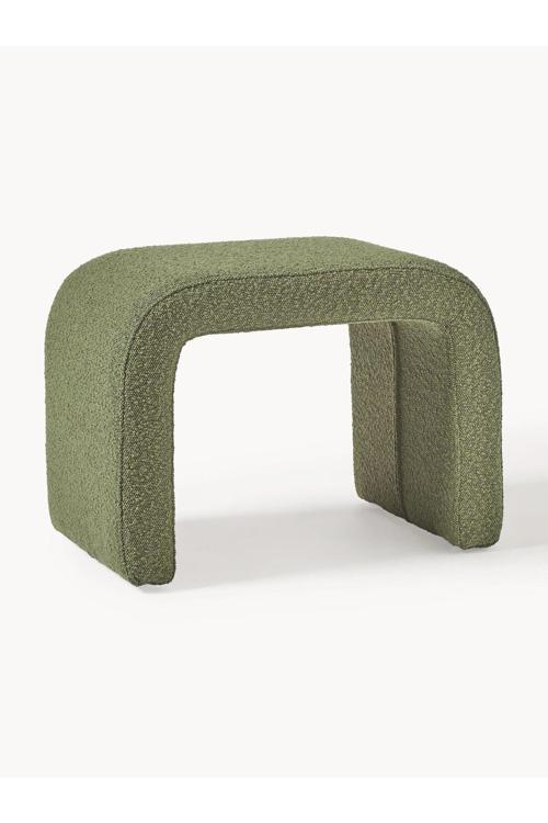 Mode Panelop U Modern Puf&Bench Yeşil Bukle Kumaş