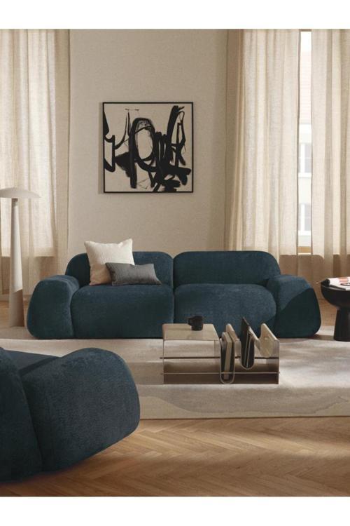 Mode Pier Ikili Kanepe Koltuk 2 Modül Bukle Kumaş (DAİRENİZE TESLİM)
