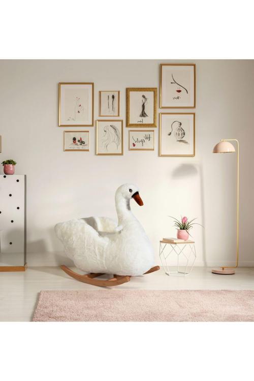 Mode Sallanır Kuğu Peluş Kumaş (Dairenize Teslim)