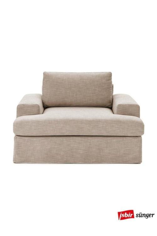 Mode Siesta Kuş Tüyü Berjer 11 Kahverengi Keten Kumaş Işbir Sünger (DAİRENİZE TESLİM)