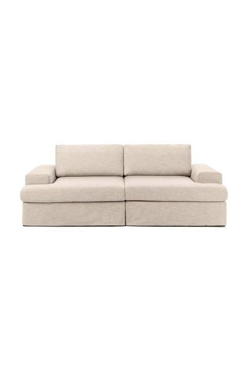 Mode Siesta Pro Kuş Tüyü Kanepe 2 Modül 05 Bej Keten Kumaş Işbir Sünger (DAİRENİZE TESLİM)