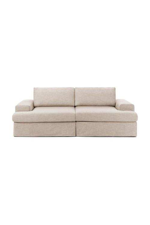 Mode Siesta Pro Kuş Tüyü Kanepe 2 Modül 11 Kahverengi Keten Kumaş Işbir Sünger (DAİRENİZE TESLİM)