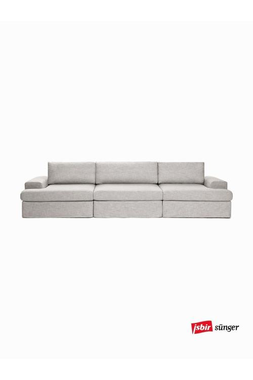 Mode Siesta Pro Kuş Tüyü Kanepe 3 Modül 19 Gri Keten Kumaş Işbir Sünger(DAİREYE TESLİM)