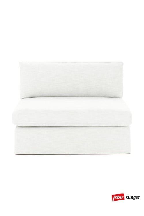 Mode Siesta Pro Kuş Tüyü Orta Modül 01 Kırık Beyaz Keten Kumaş Işbir Sünger (DAİRENİZE TESLİM)